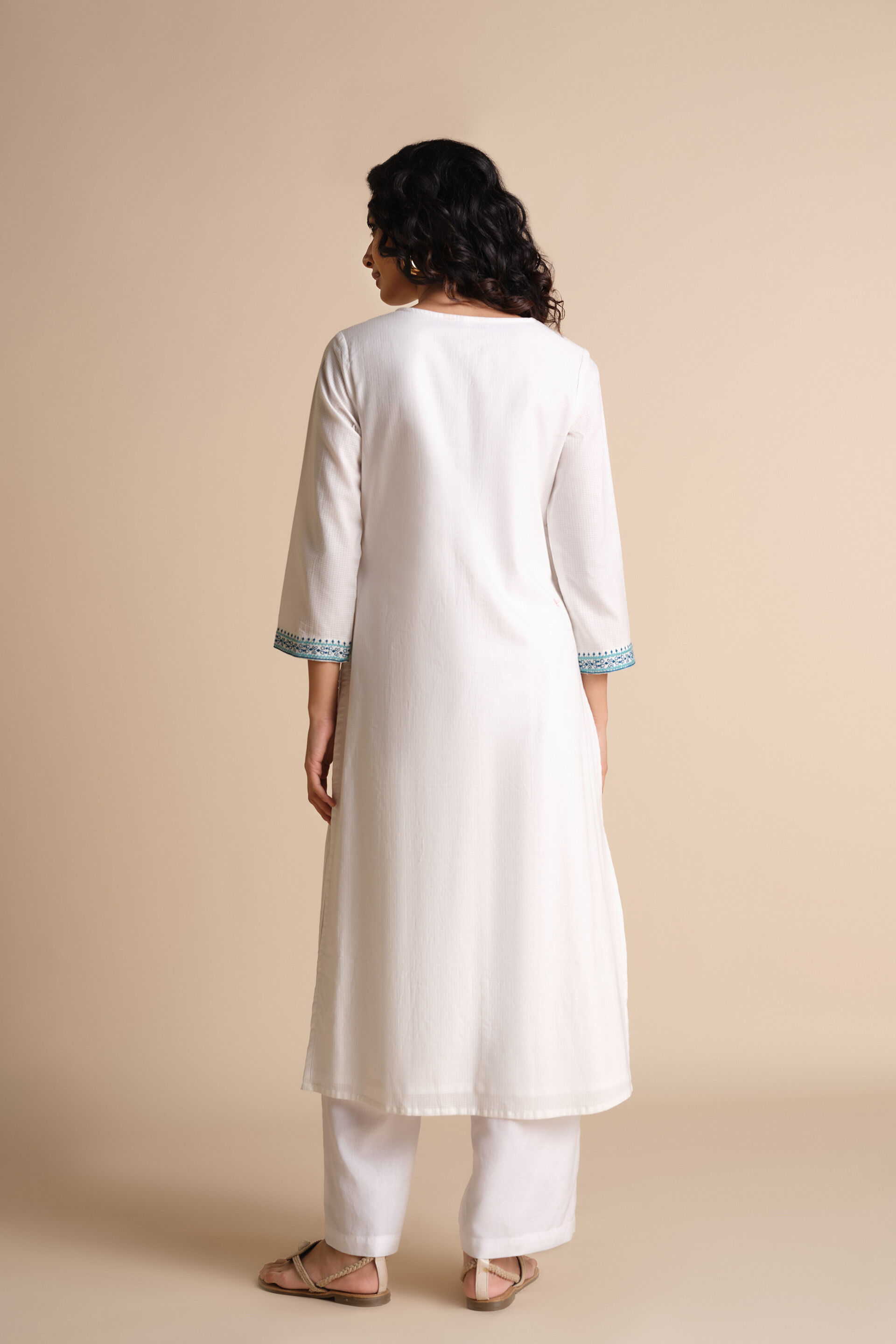 Raahat Kurta, White, image 5